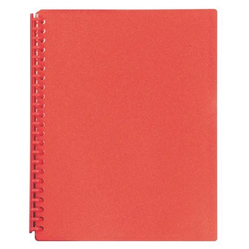 FM A4 Refillable Display Book 20 Pocket Red