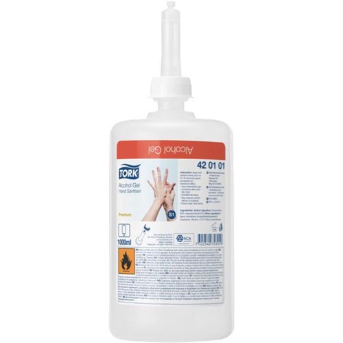 Tork S1 Premium Alcohol Hand Sanitiser Gel 420103 1L