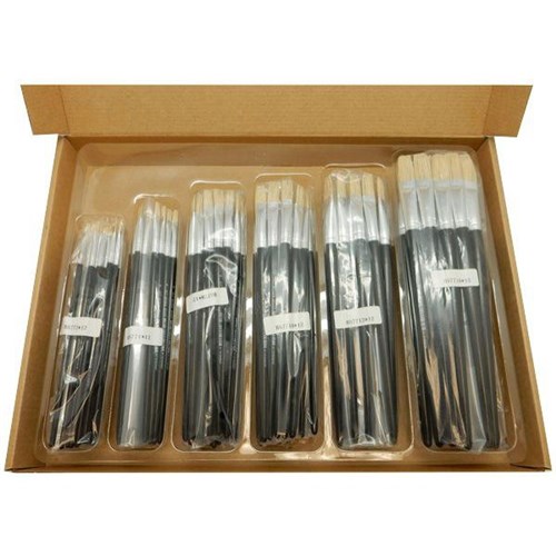 Five Star Classroom 577 Flat Paint Brush Set, Set of 144