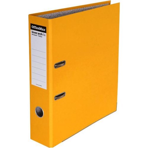 OfficeMax Lever Arch Board File A4 Yellow