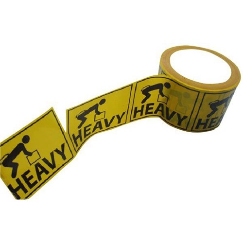 Rippa Shipping Label Heavy Lift 100x75mm Black on Yellow, Roll 500