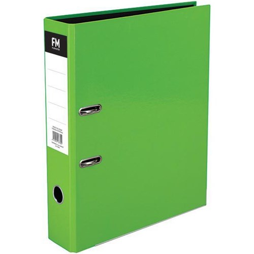 FM Vivid Lever Arch File Foolscap Lime Green