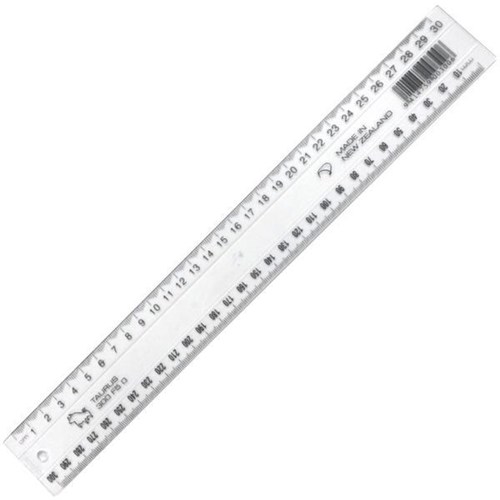 Taurus Plastic Ruler 30cm Clear