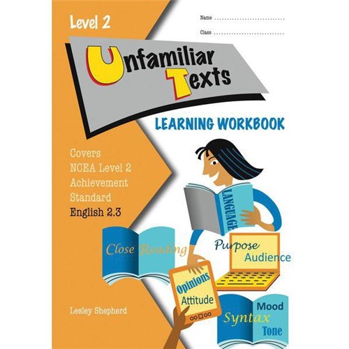 ESA English 2.3 Unfamiliar Texts Learning Workbook Level 2 9780908315604