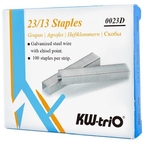 KW-triO 0023D Heavy Duty Staples 23/13, Box of 1000