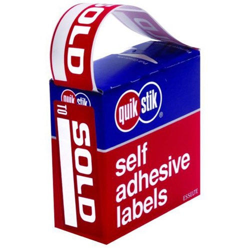 Quik Stik Sold To Removable Dispenser Labels, Pack of 160