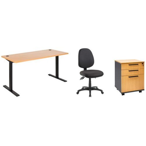 Amplify ML525 Single User Workstation Startup Set 1500mm Beech/Black