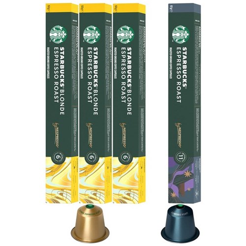 Starbucks Blonde Espresso Roast Coffee Capsules, 3 Boxes of 10