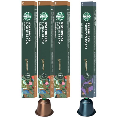 Starbucks House Blend Lungo Coffee Capsules, 3 Boxes of 10