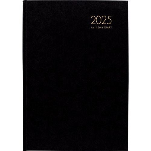 Collins A41 1/4 Hour Appointment Diary A4 1 Day Per Page 2025 Windsor Black