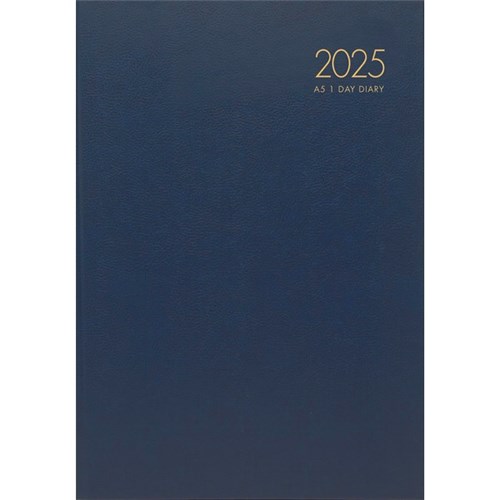 Collins A51 1/2 Hour Appointment Diary A5 1 Day Per Page 2025 Windsor Navy