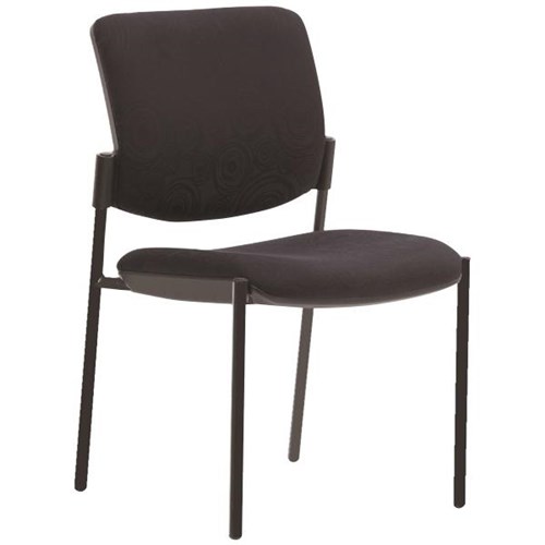 Vision Visitor Chair Black Frame Ebony Fabric