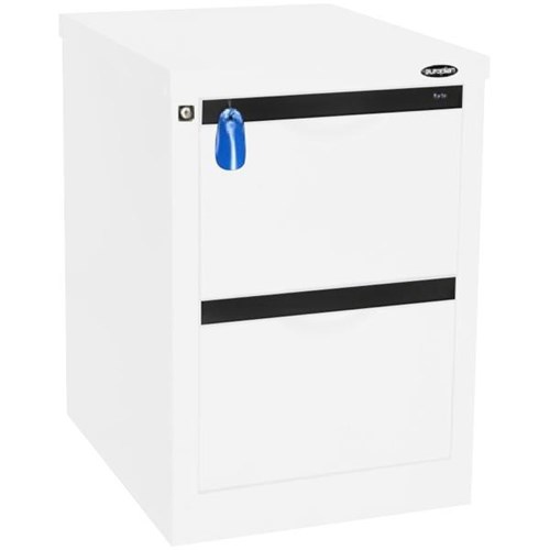 Europlan 505W Forte Filing Cabinet 2 Drawer Arctic White