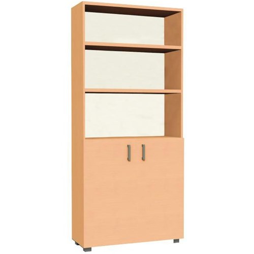 City Combo Cupboard 800x300x1800mm Tawa/Snowdrift White