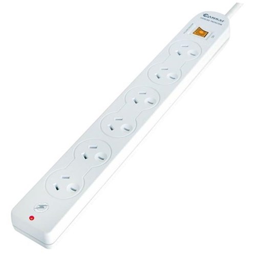 Sansai 6-Way Surge Powerboard 6 Socket With Master Switch