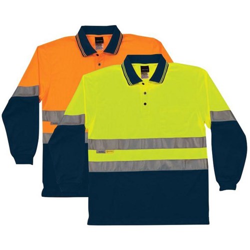 JB's Wear Hi Vis Long Sleeve Day Night Polo Shirt