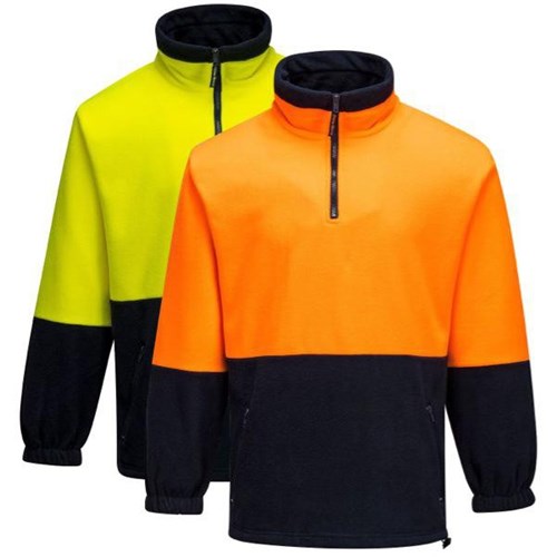 Portwest Hi Vis Polar Fleece Jacket Half Zip