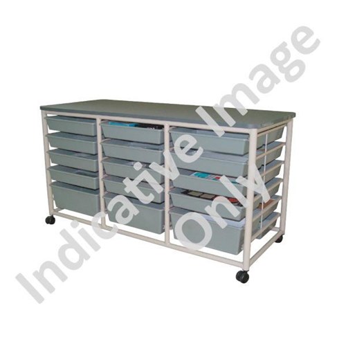 Interior Resources Tote Mobile Storage Trolley Grey/Silver