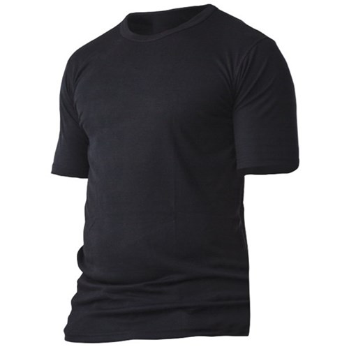 Equinox Thermal Short Sleeve Top Crew Neck 240g Black