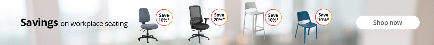 Savings on workplace seating. Shop now.