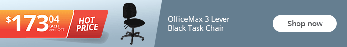 OfficeMax Task Chair Mid Back 3 Levers Black now only for $173.04 excl GST. Limited time offer! Shop now.