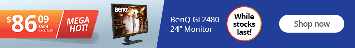 BenQ 24 Inch Stylish Eye Care Monitor now only for $86.09 excl GST. While stocks last! Shop now.