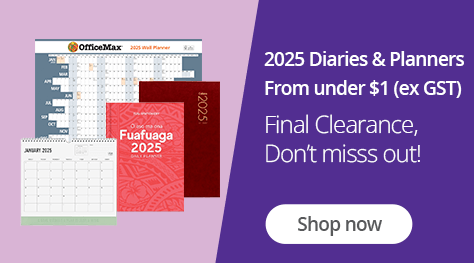 2025 Diaries & Planners from under $1 (ex GST). Final Clearance, don't miss out! Shop now.