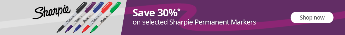 Save 30% (off retail price) on selected Sharpie permanent markers. Shop now.